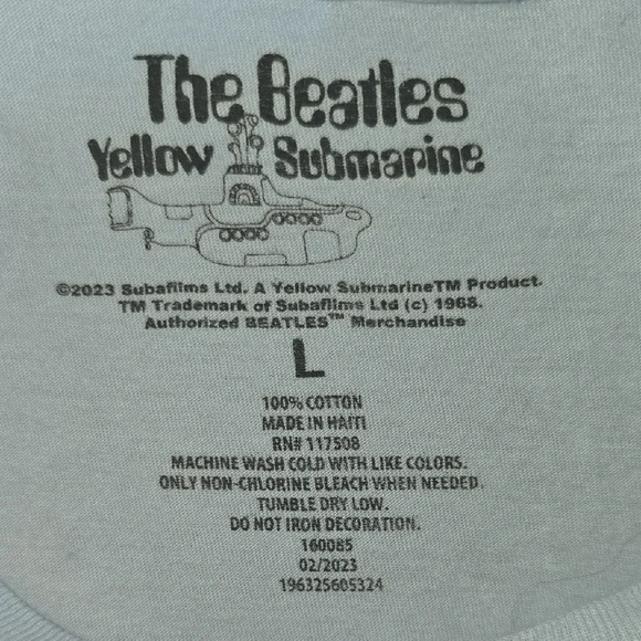 The Beatles Yellow Submarine Tee - Light Blue LOT N - Picture 2 of 4